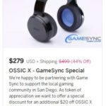 OSSIC 3DAudio Headset Coupon: Save 44% from GameSync Gaming Center